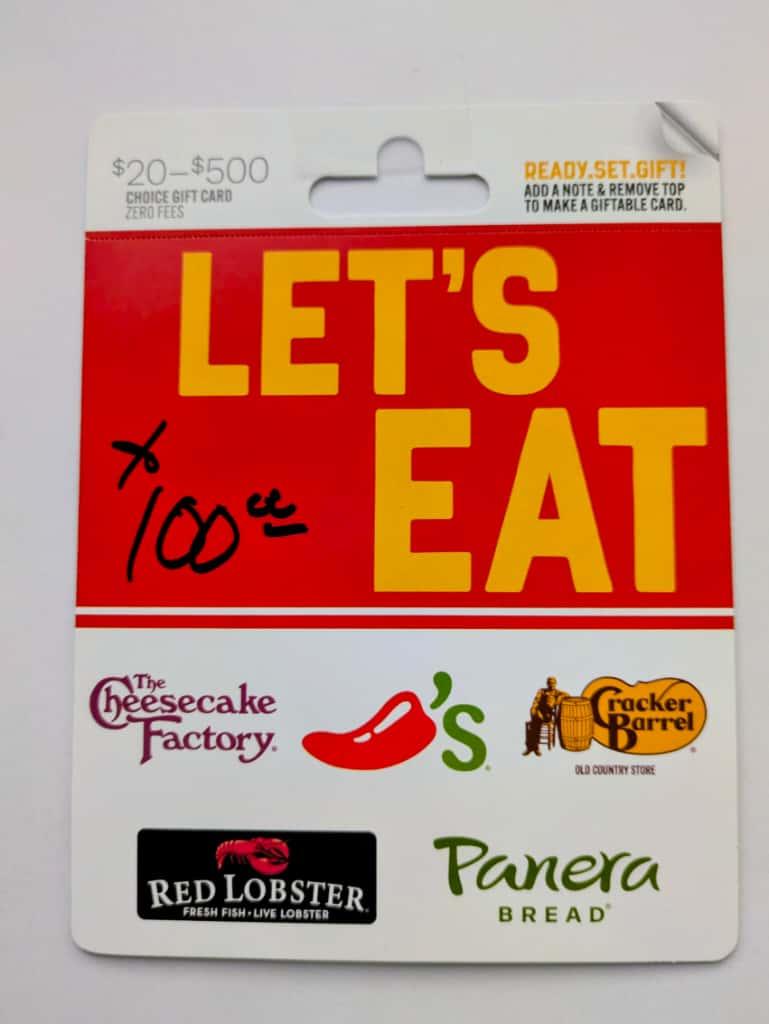 Cheesecake Factory Gift cards